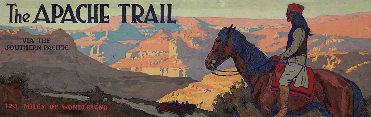 The Apache Trail Via The Southern Pacific by Maynard Dixon
