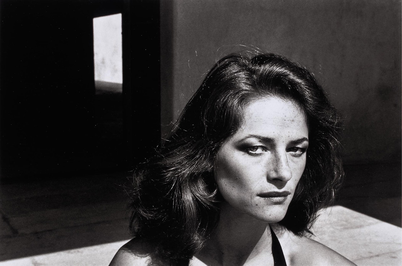 Charlotte Rampling, Saint Tropez by Helmut Newton