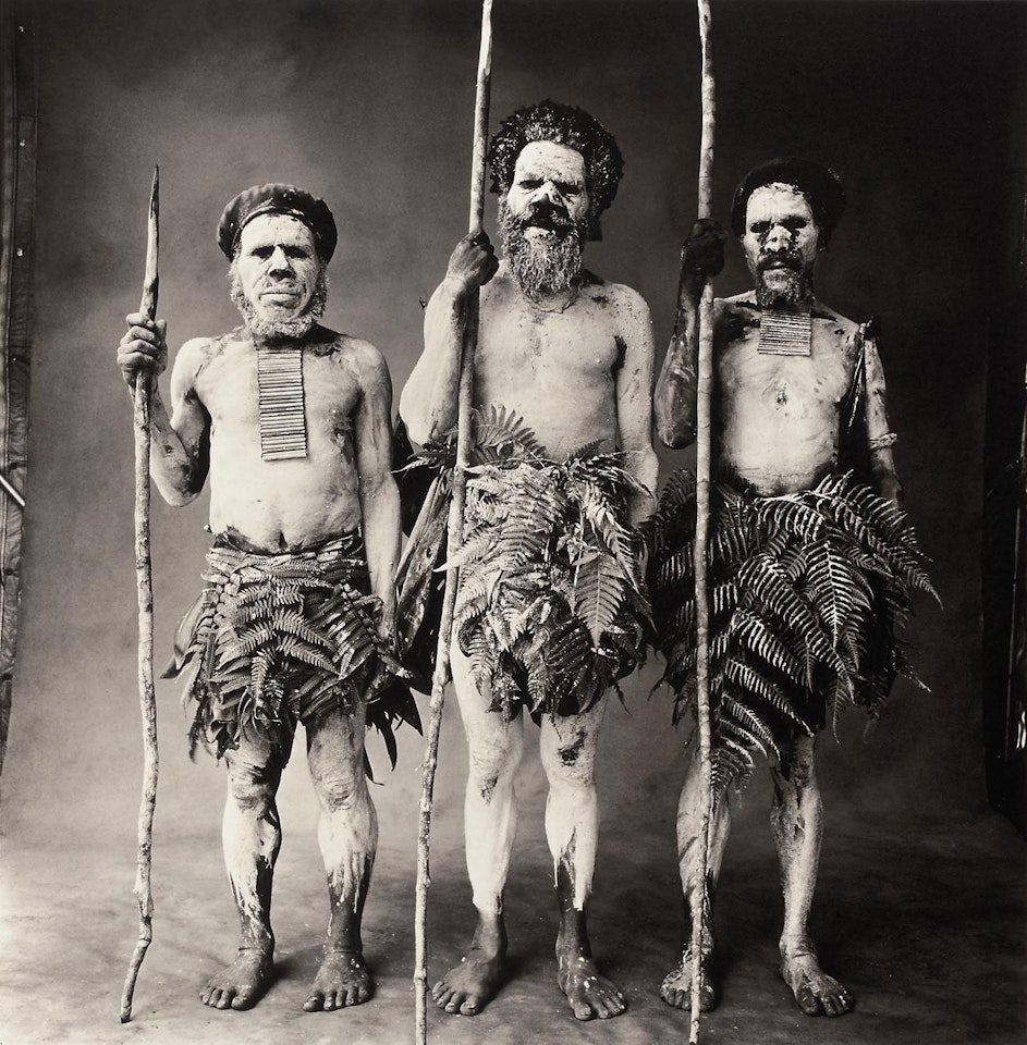 Three New Guinea Men Painted White by Irving Penn