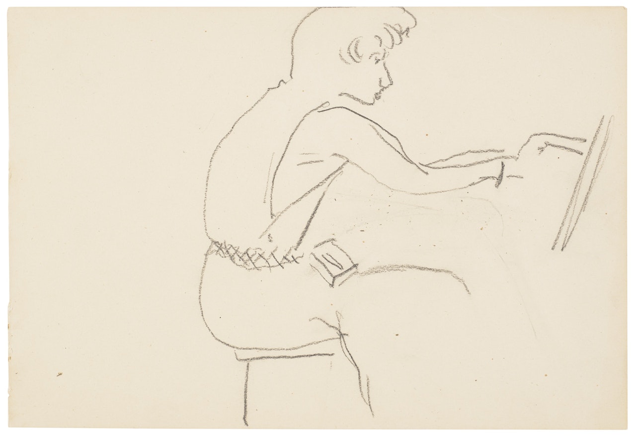 Fille assise de côté by Henri Matisse
