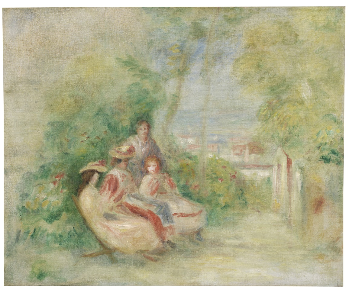 Jeunes femmes dans un jardin by Pierre-Auguste Renoir