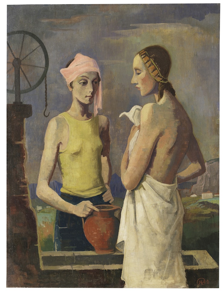 Zwei Frauen am Brunnen by Karl Hofer