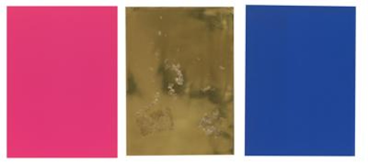 Monochrome and Fire (triptych) by Yves Klein