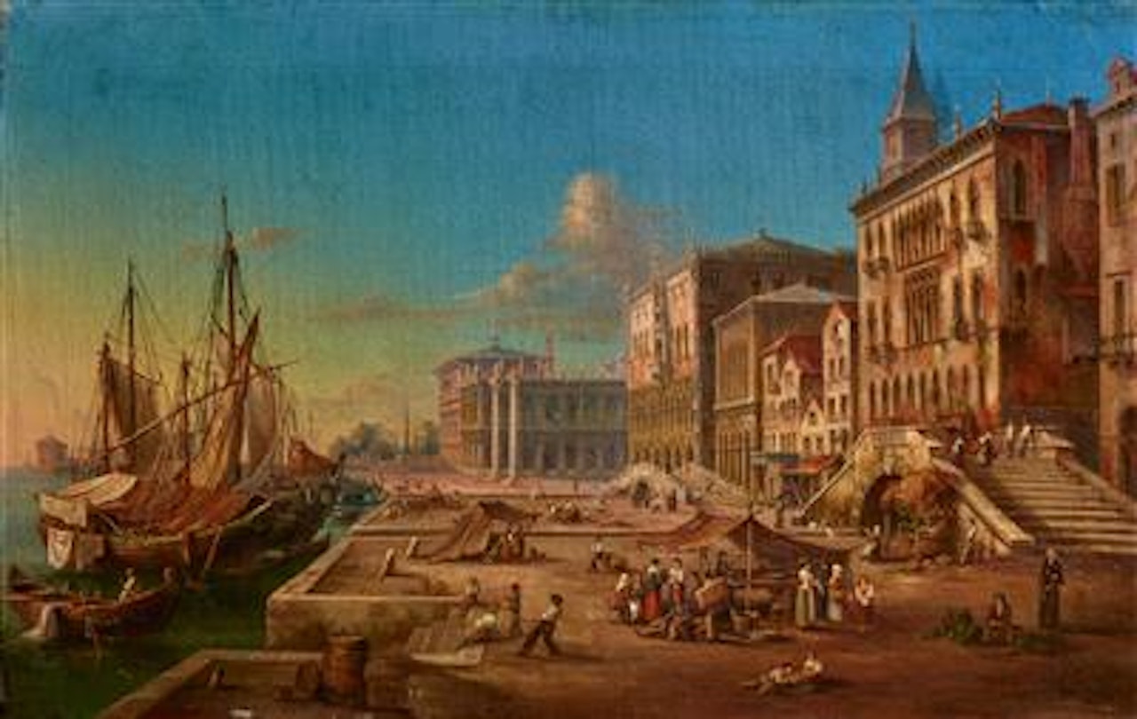 Riva degli Schiavoni, Venice by Venetian School