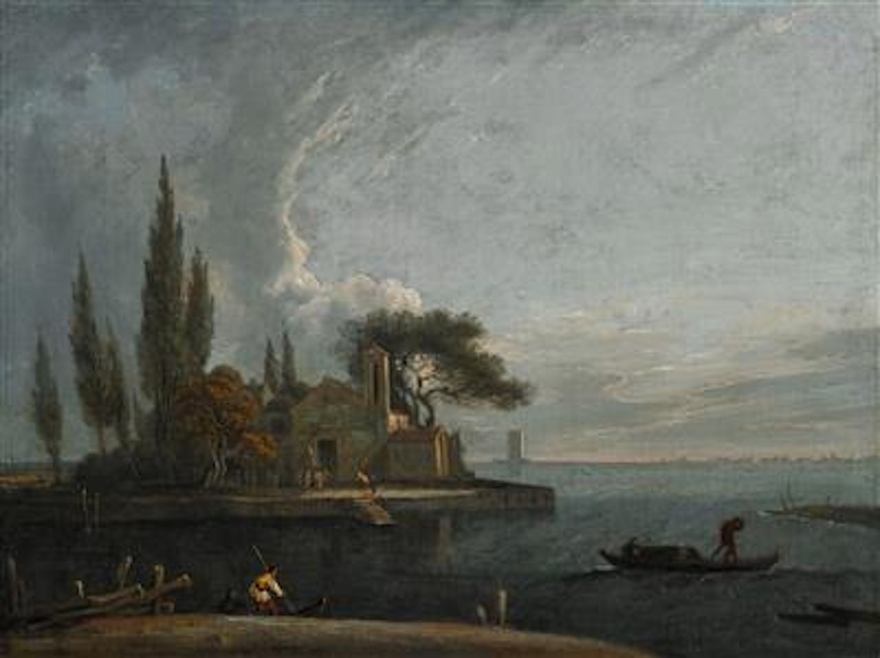 The Venetian lagoon by Venetian School
