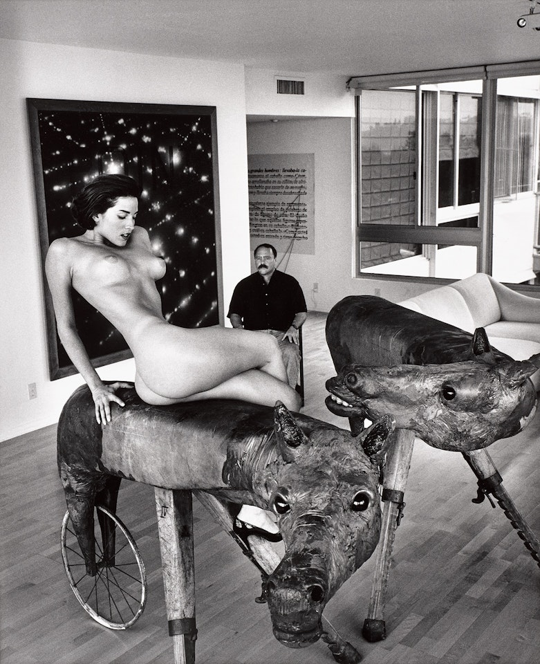 Domestic Nude VI and Art Dealer, Los Angeles by Helmut Newton