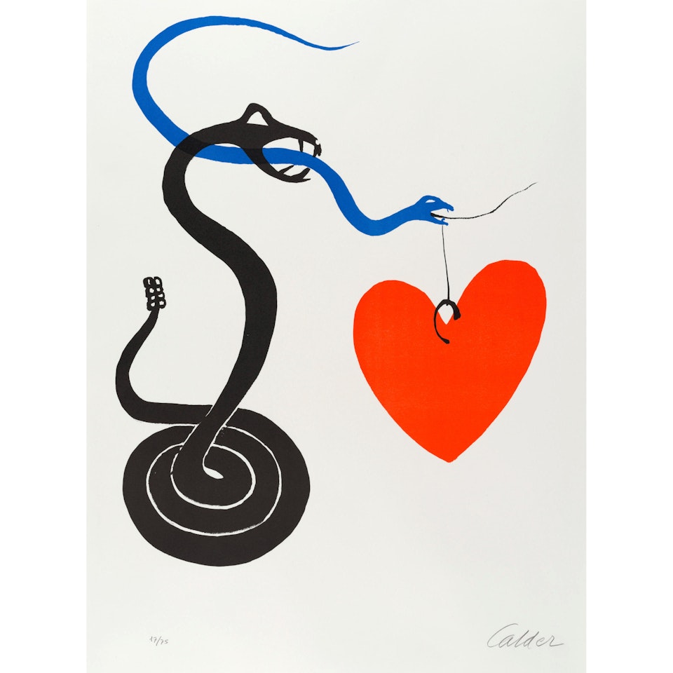 Le serpent au cœur, from Mois mondial du cœur by Alexander Calder