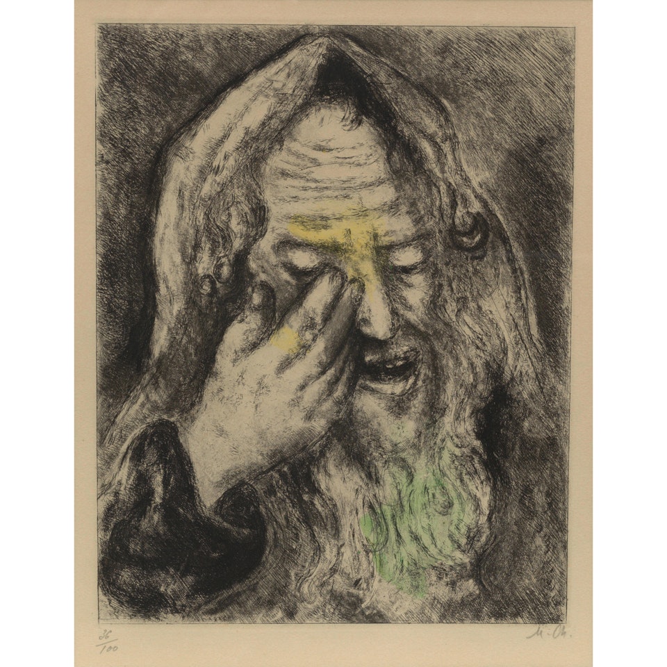 Souffrance de Jérémie, from La Bible (Vollard 301; Cramer bk. 30) by Marc Chagall