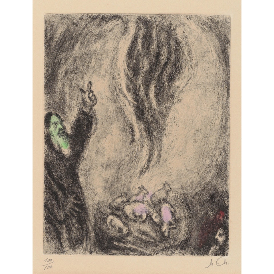L"offrande d"Élie, from La Bible (Vollard 283; Cramer bk. 30) by Marc Chagall