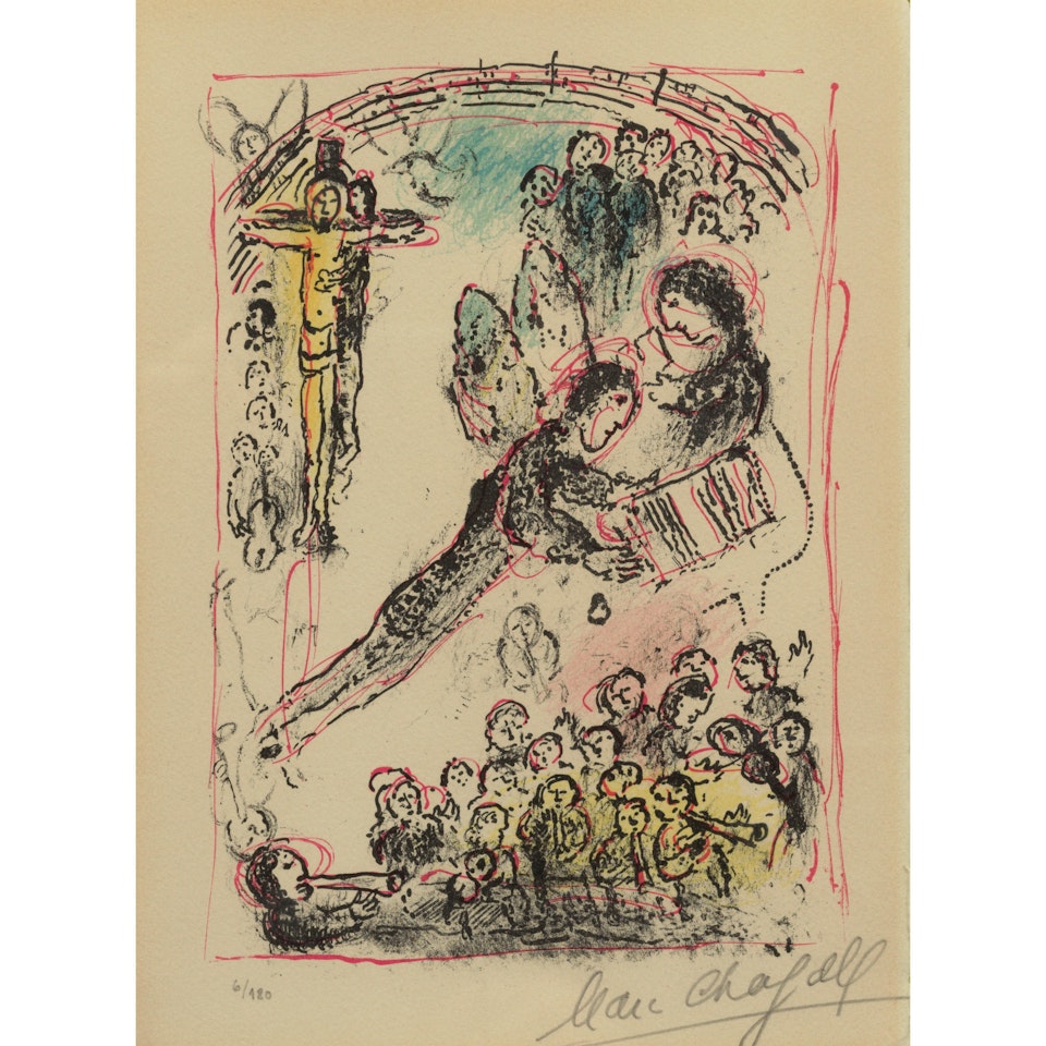 One Plate, from La féerie et le royaume (Mourlot 674) by Marc Chagall