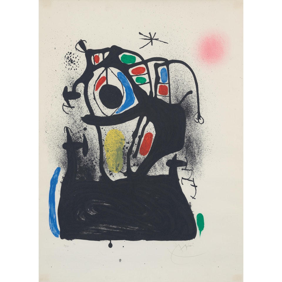 Magnetiseur fond blanc (Mourlot 601) by Joan Miró