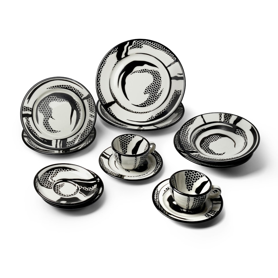 Dinnerware: Two Place Settings (12 pieces) by Roy Lichtenstein