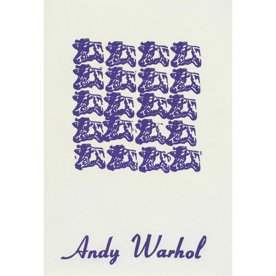 Purple Cows, from Stamped Indelibly (Feldman & Schellmann II.17A) by Andy Warhol