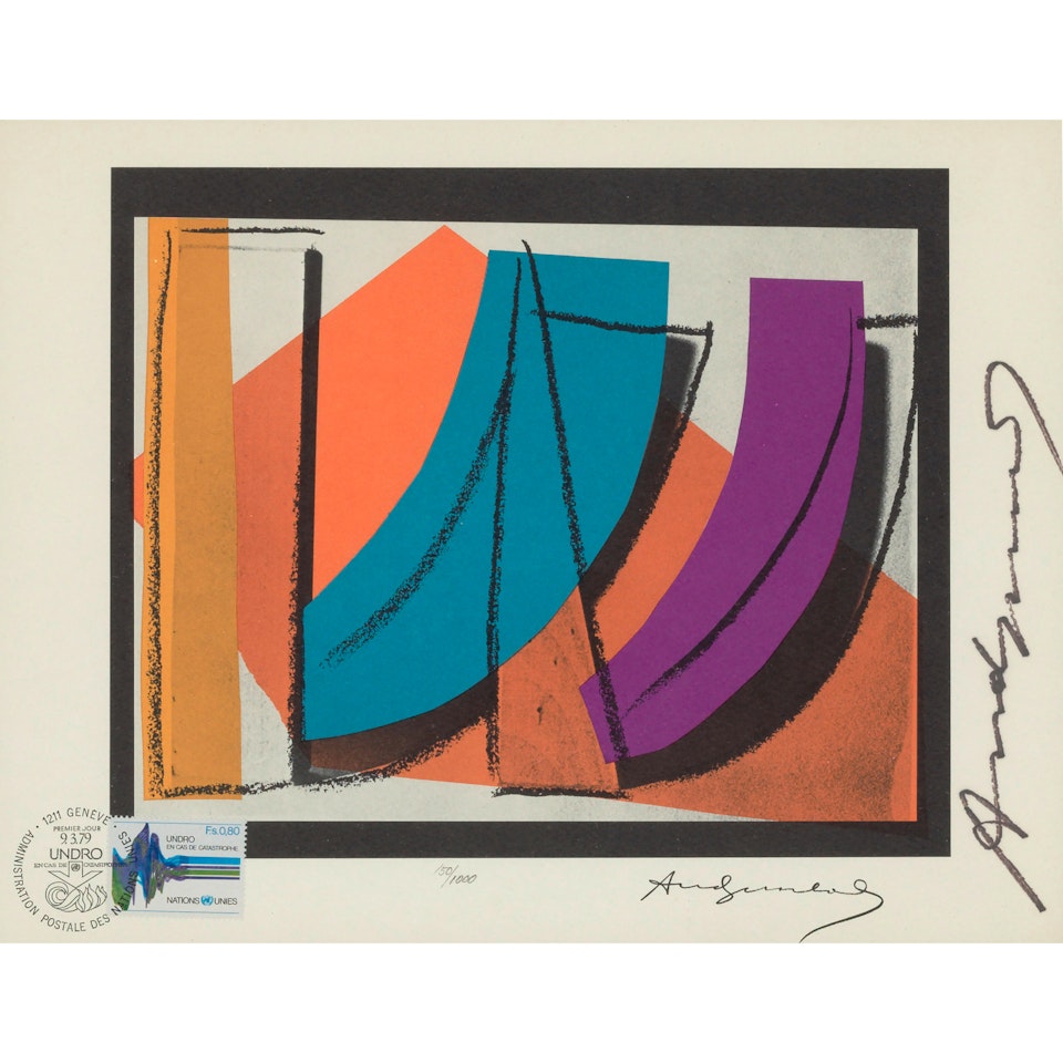 U.N. Stamp (Feldman & Schellmann II.185) by Andy Warhol