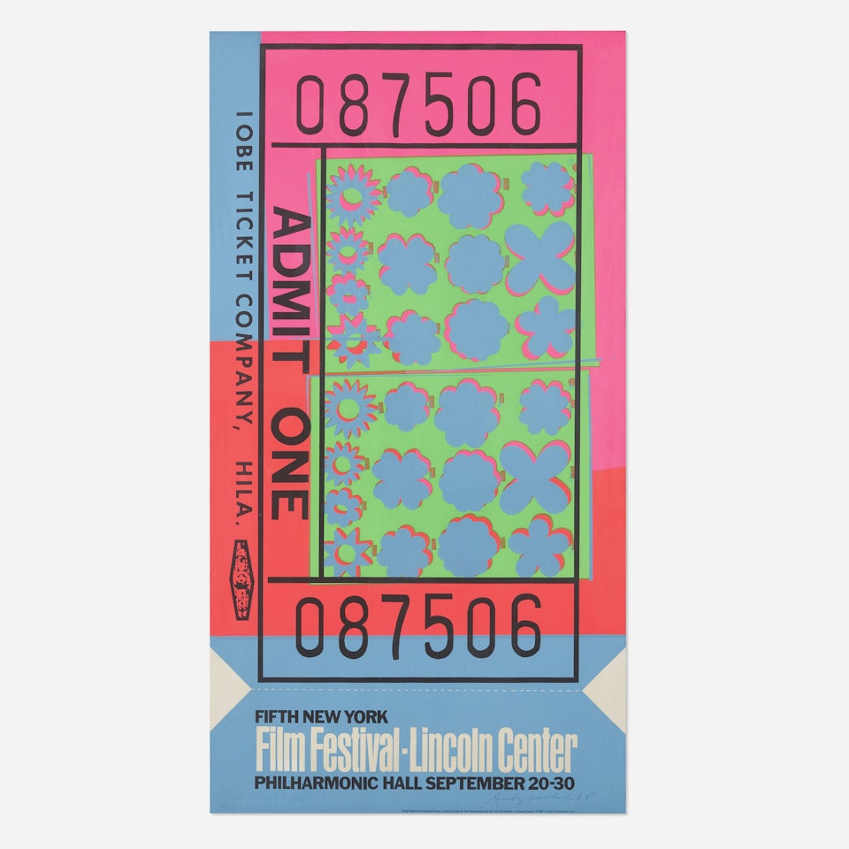 Lincoln Center Ticket by Andy Warhol