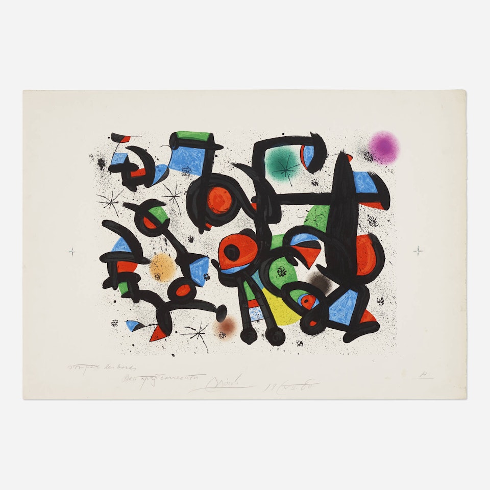 Les amoureux du parque Güell by Joan Miró