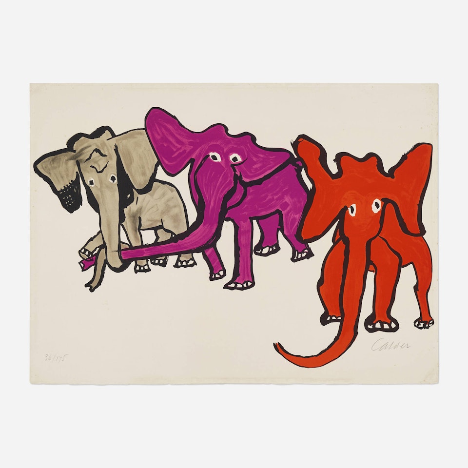 Elephants (from the Our Unfinished Revolution portfolio) by Alexander Calder