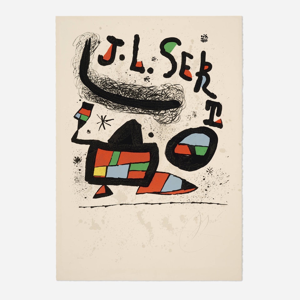 Josep-Lluís Sert exhibition poster by Joan Miró