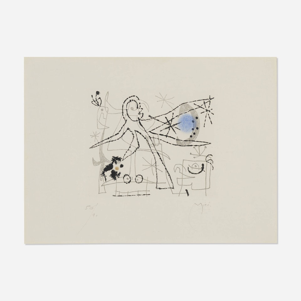 L"oiseau dressé by Joan Miró