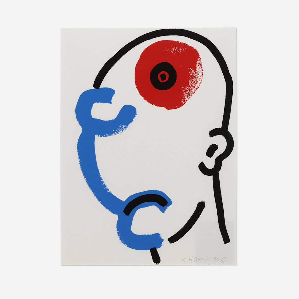 Plate 13 (from The Story of Red and Blue portfolio) by Keith Haring