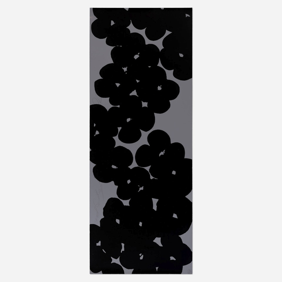 Wallflowers (Black on Grey) by Donald Sultan