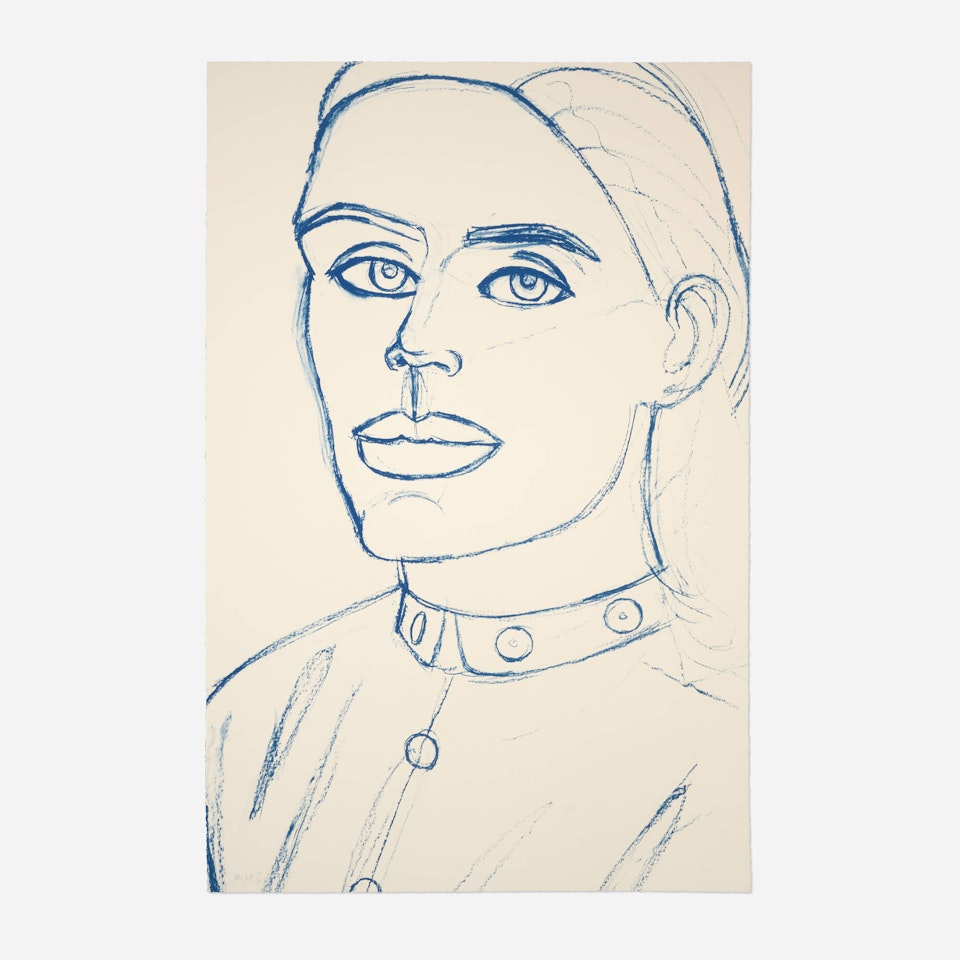 Kate (White and Blue) by Alex Katz