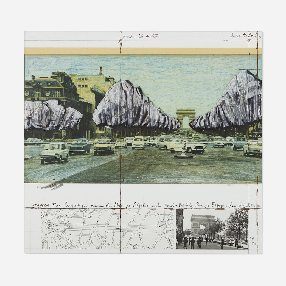Wrapped Trees (Project for Avenue des Champs-Élysées, Paris) by Christo