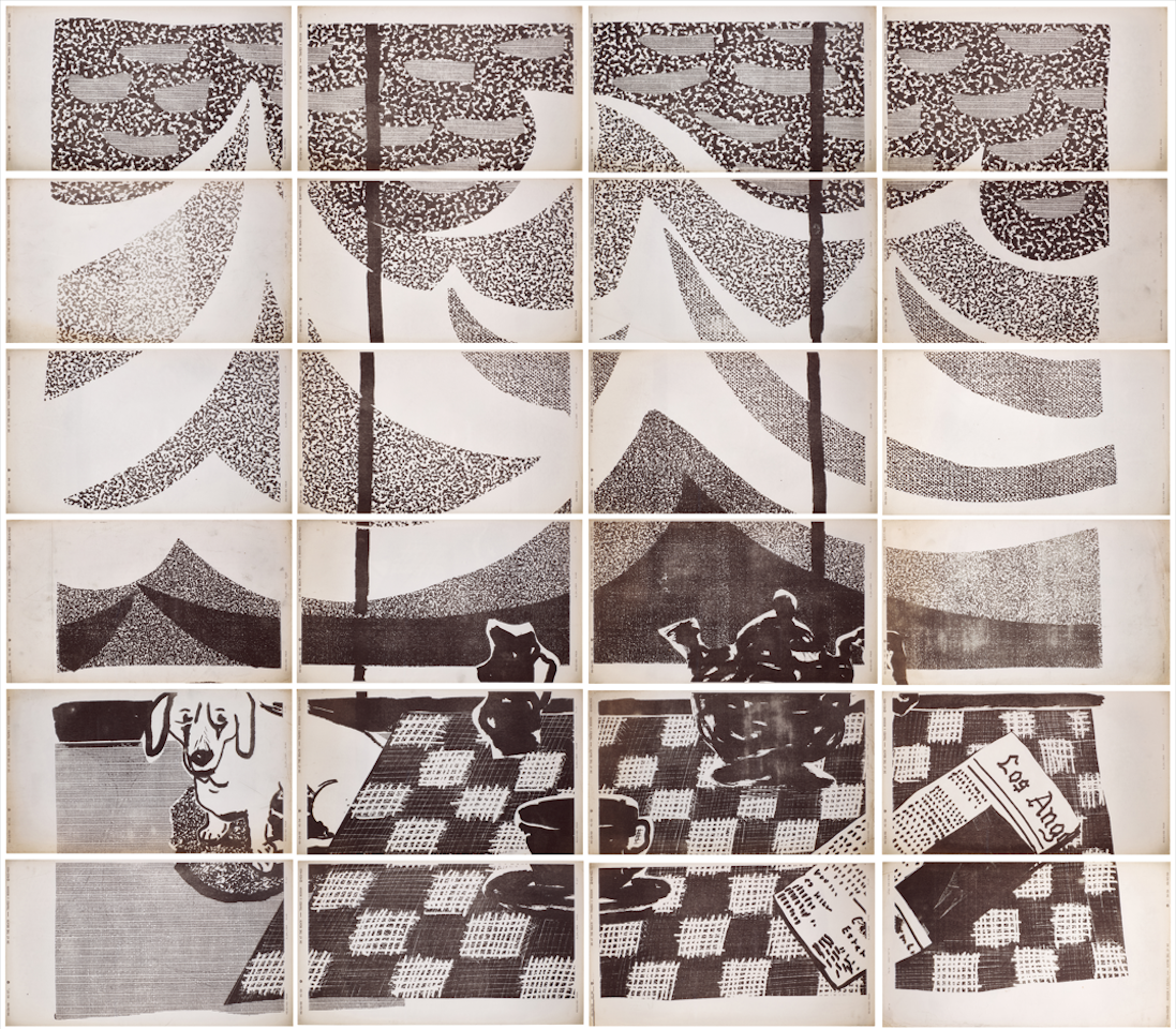 Breakfast with Stanley in Malibu, Aug. 23, 1989 by David Hockney