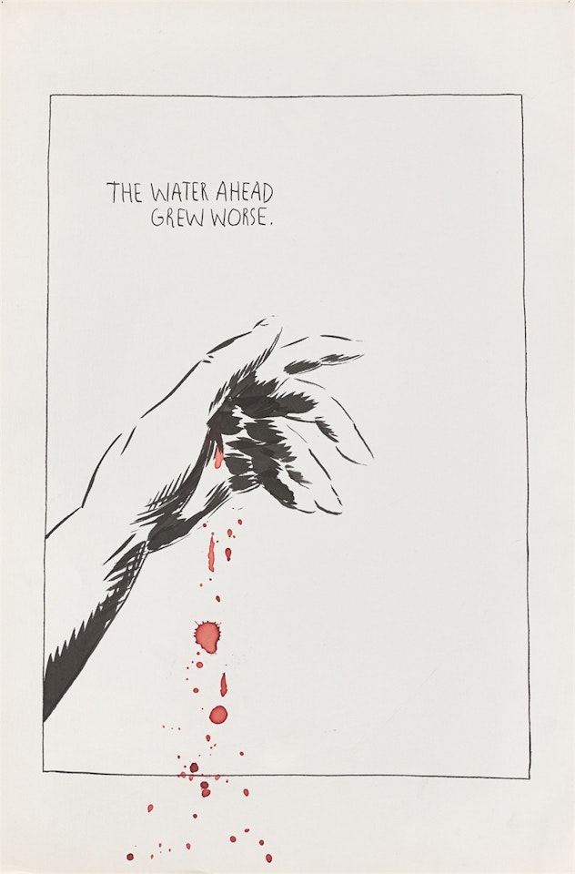 No Title (The water ahead...) by Raymond Pettibon