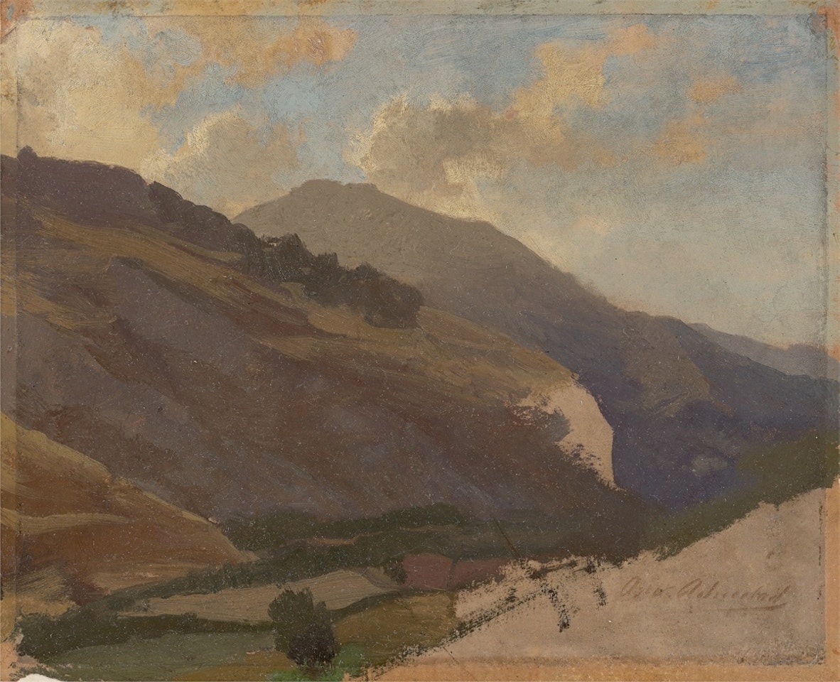 Landscape study. by Oswald Achenbach