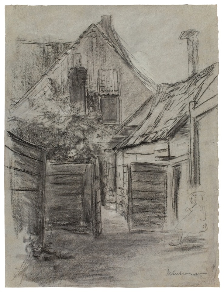 Courtyard in Katwijk by Max Liebermann
