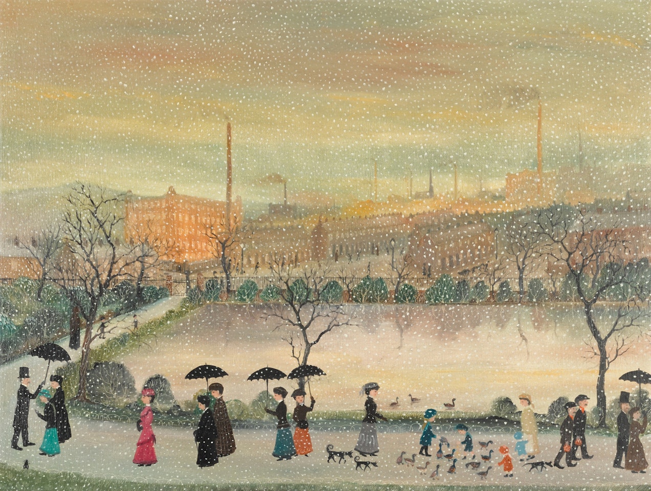 Going Home through the Park by Helen Bradley