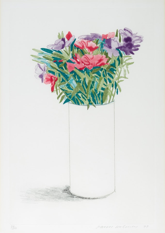 Godetia by David Hockney