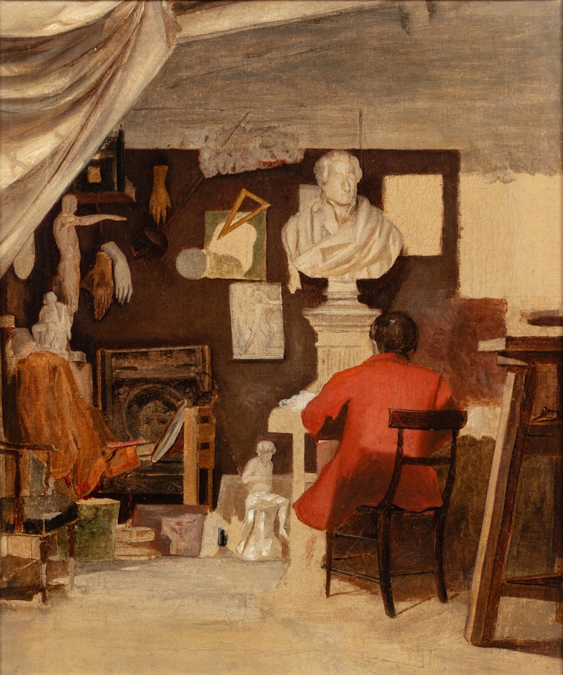Sculptor in his Studio by German School