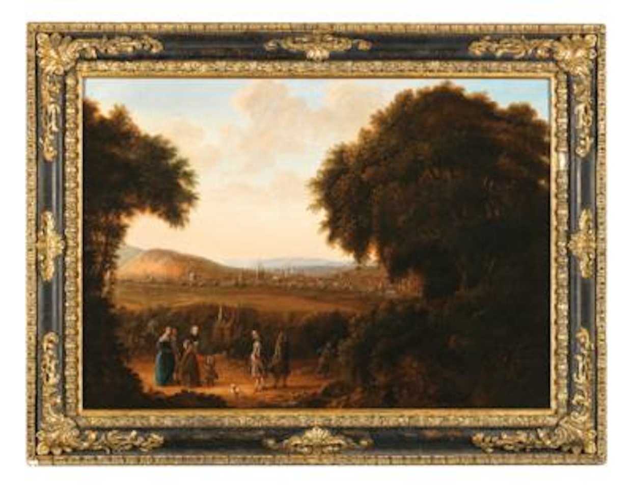 Landscape with galant scene by Flemish School