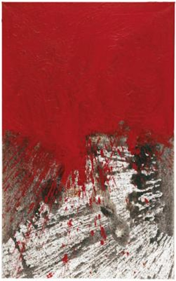 Splatter painting with impasto painting by Hermann Nitsch