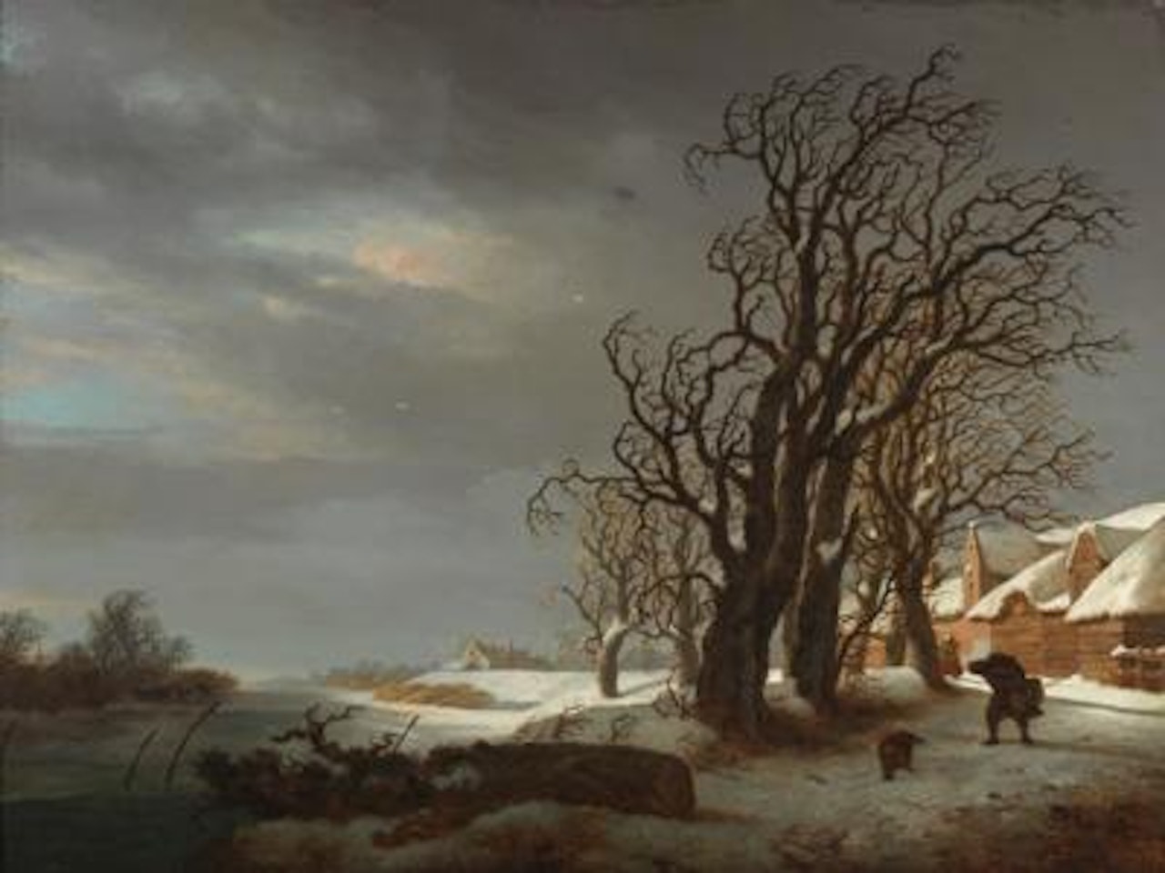 A winter landscape by Dutch School