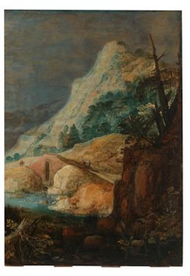 A mountainous landscape with a bridge (fragment) by Joos de Momper the Younger