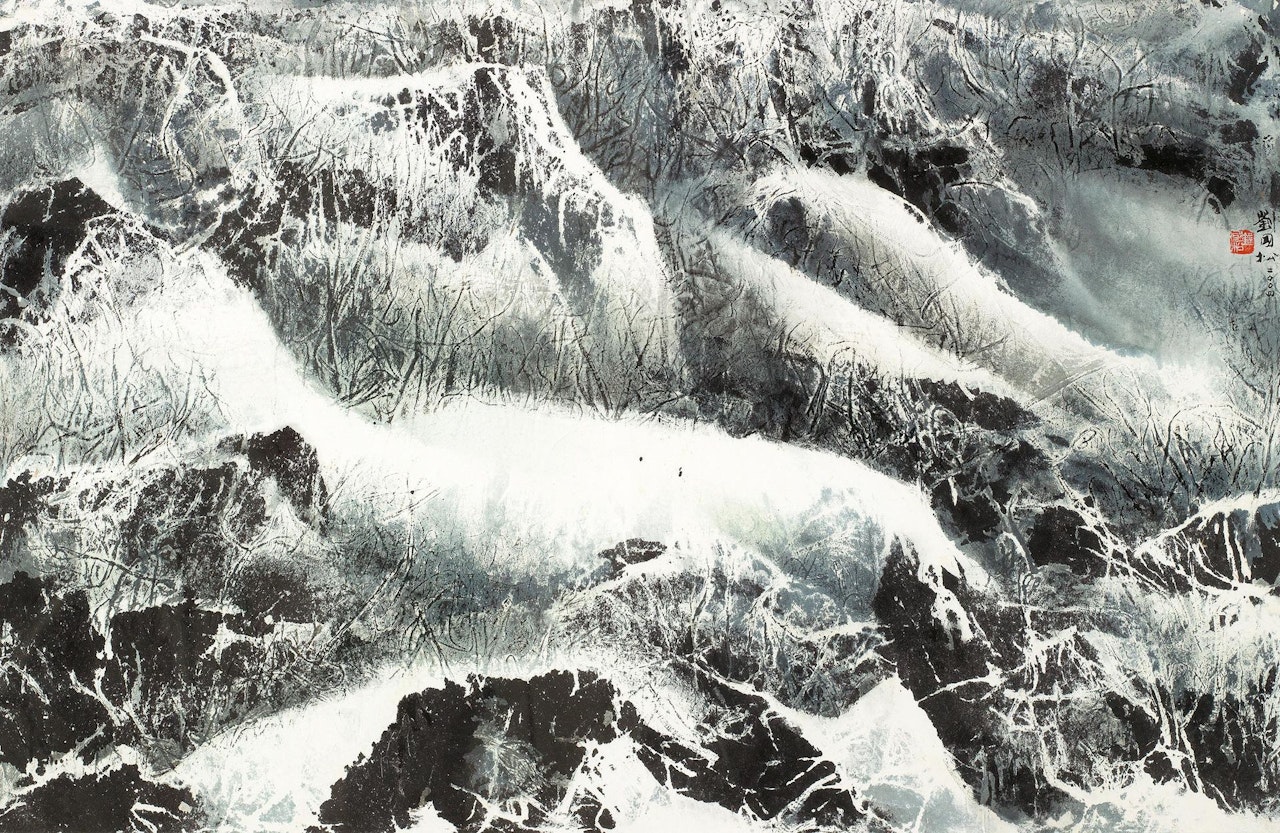 The Mountains Without Season: Tibet Series No. 54 by Liu Kuo-Sung (Liu Guosong)