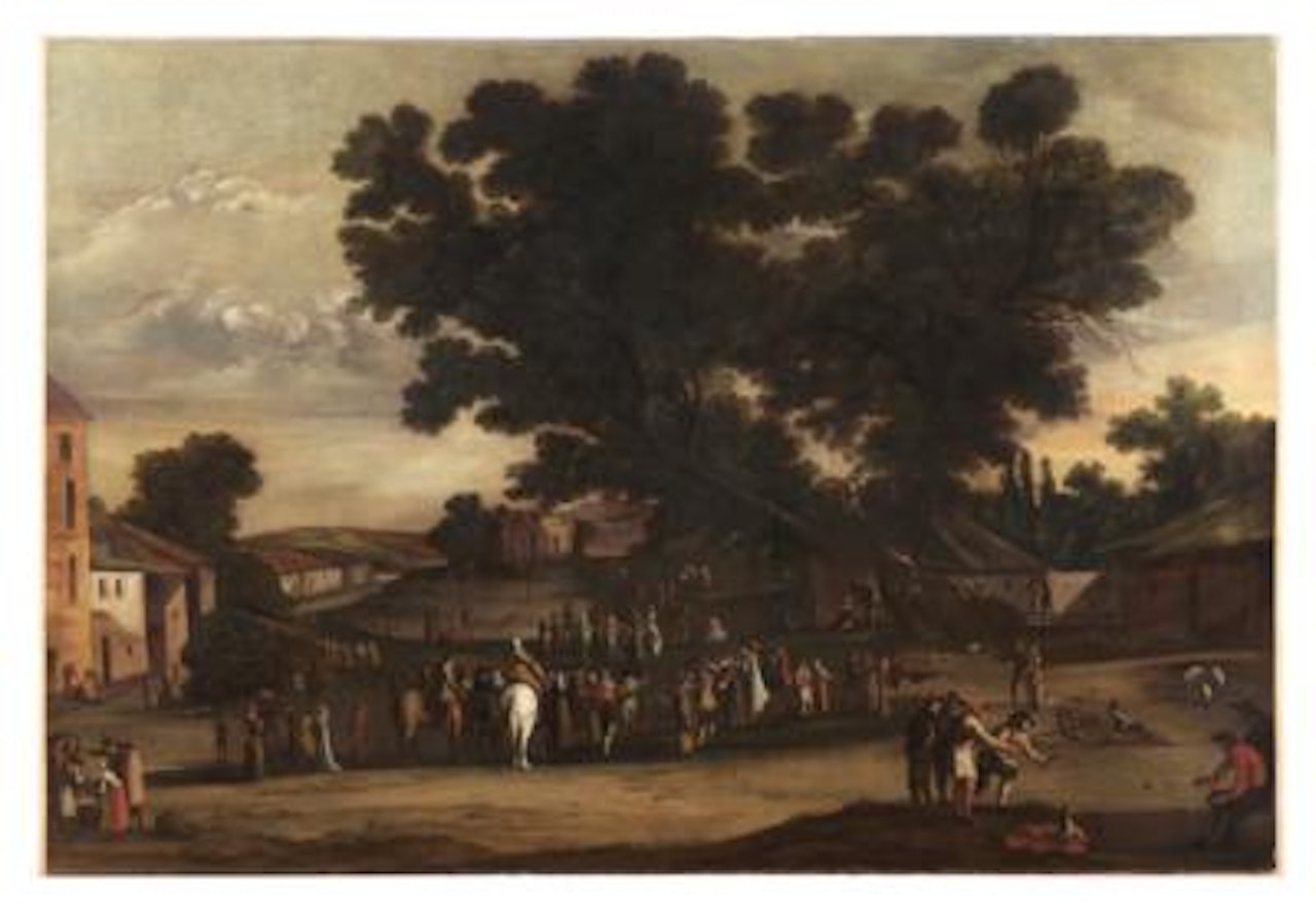 A village feast by Neapolitan School