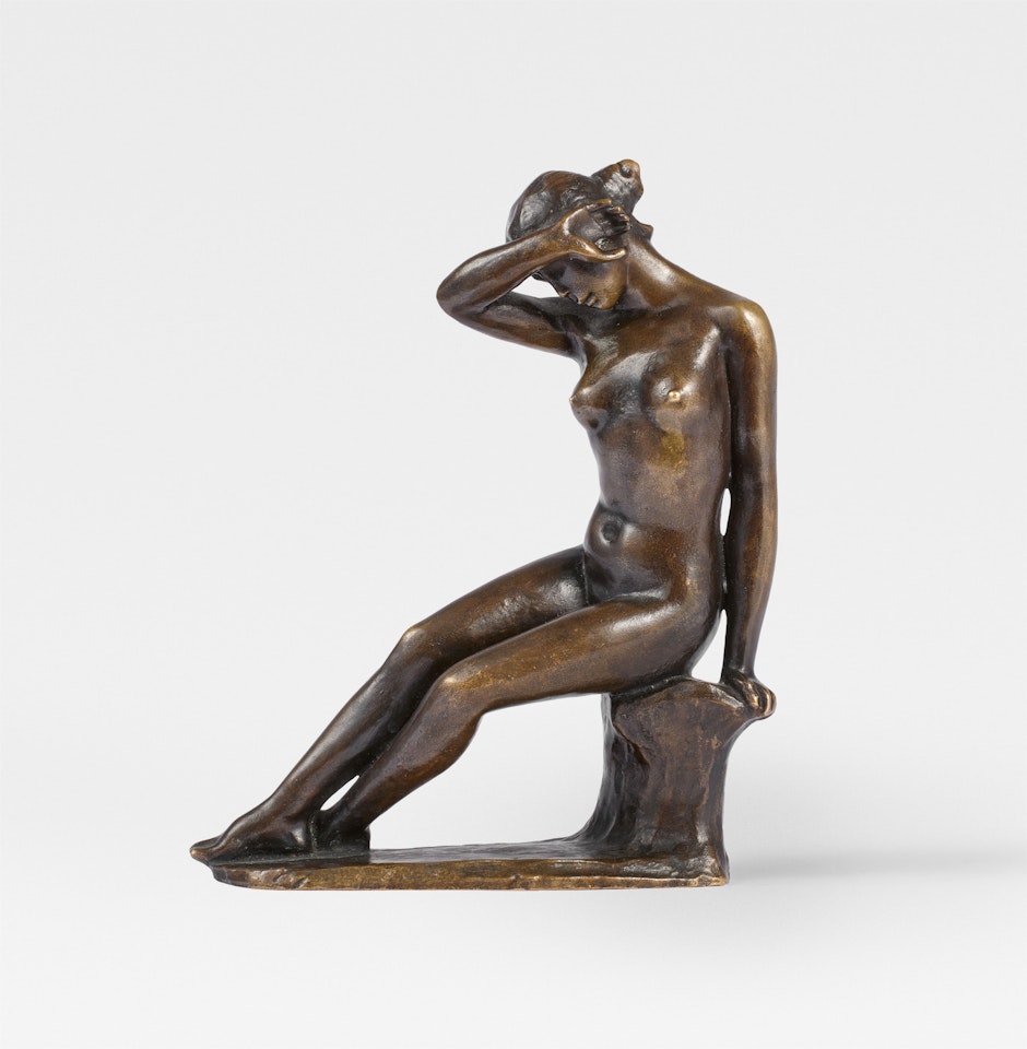 Femme assise le bras replié autour de la tête (Jeune fille assise se voilant les yeux) by Aristide Maillol