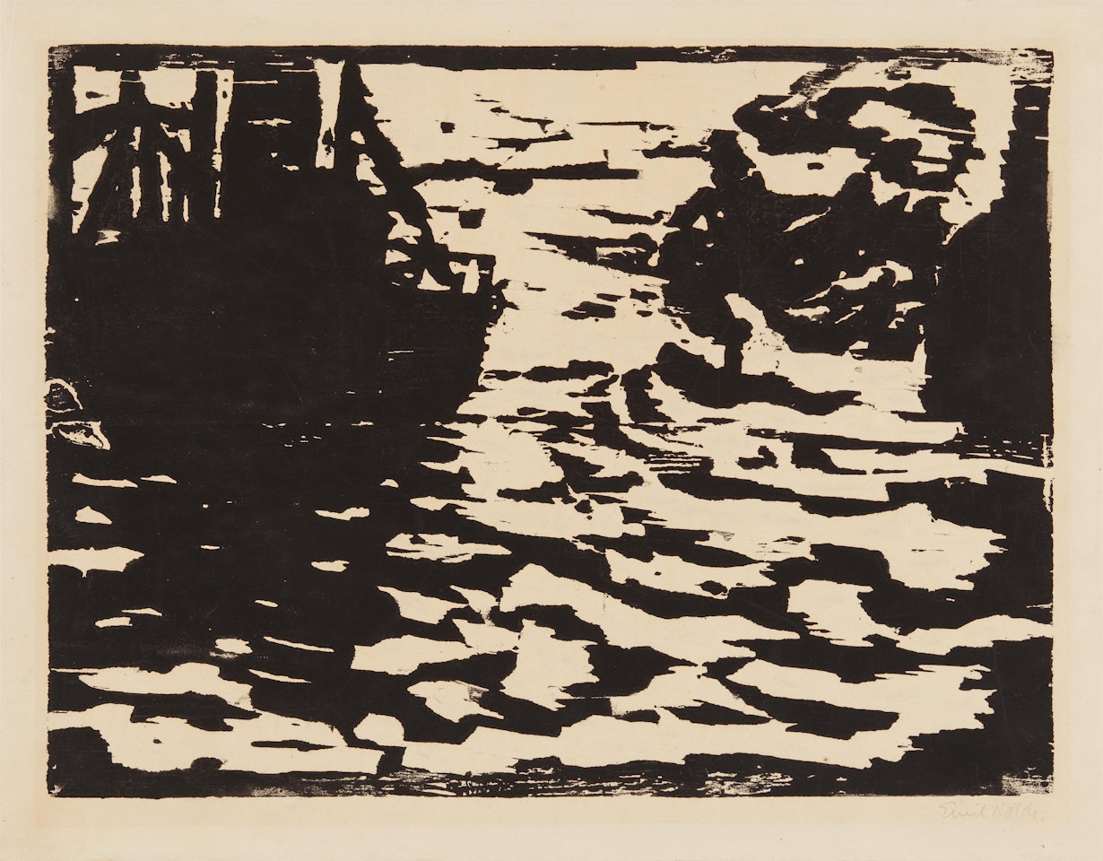 Großer und kleiner Dampfer by Emil Nolde