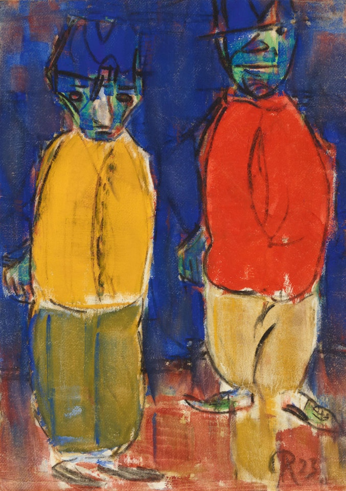 Zwei Figuren (Groteske) by Christian Rohlfs