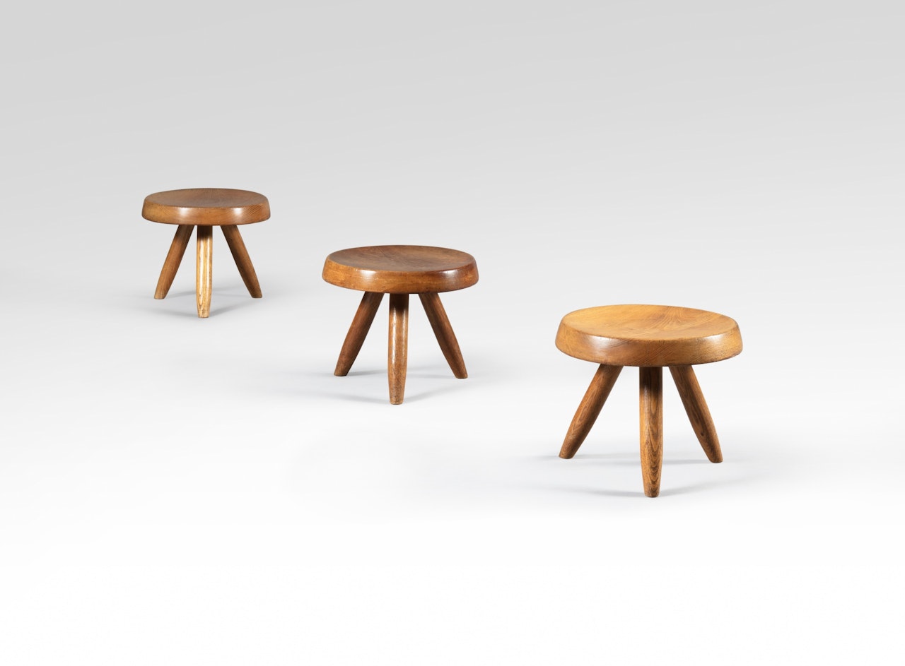 Set of three Berger stools by Charlotte Perriand