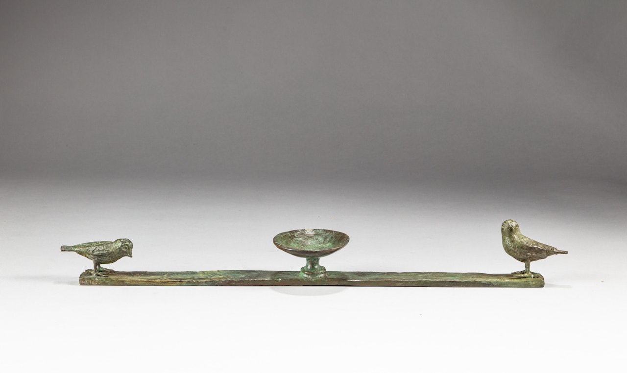 Paysage à la coupe et deux oiseaux by Diego Giacometti