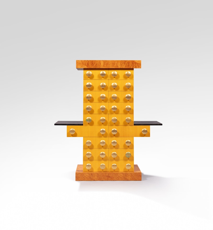 Mobile Giallo chest of drawers, Bharata series by Ettore Sottsass