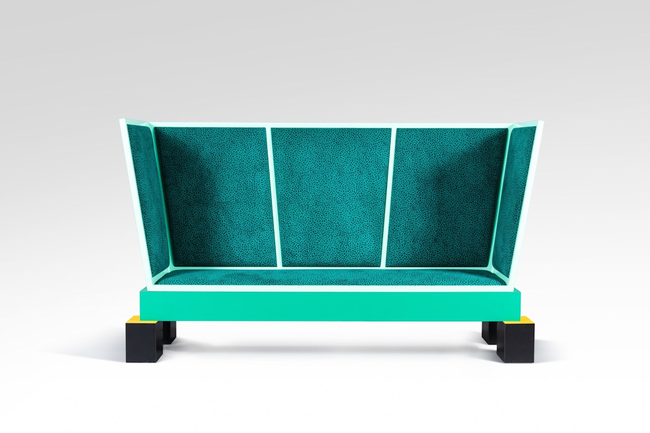 Alcantara sofa, Quattro divani stile Bidermeier serie by Ettore Sottsass