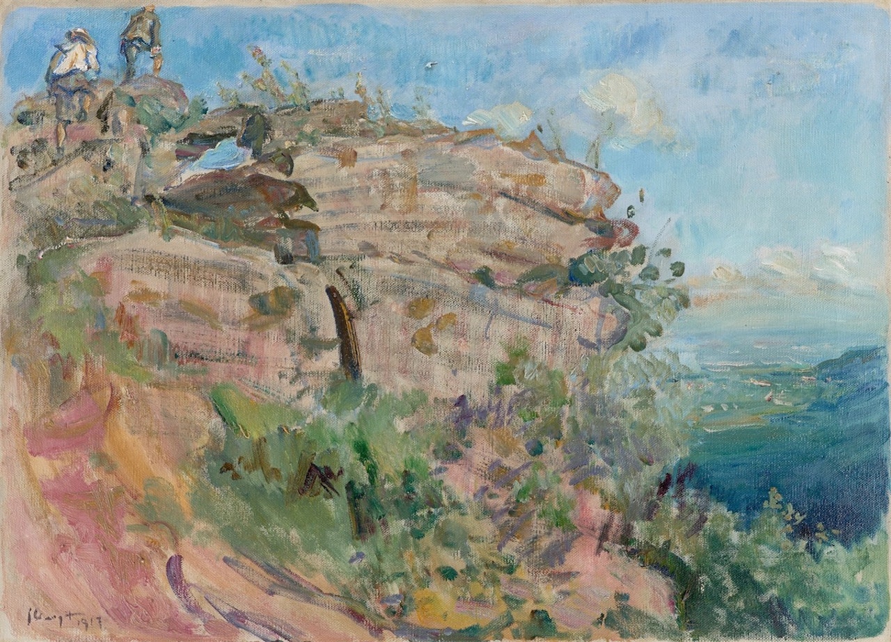 Palatinate landscape - the Rock of Neukastel by Max Slevogt