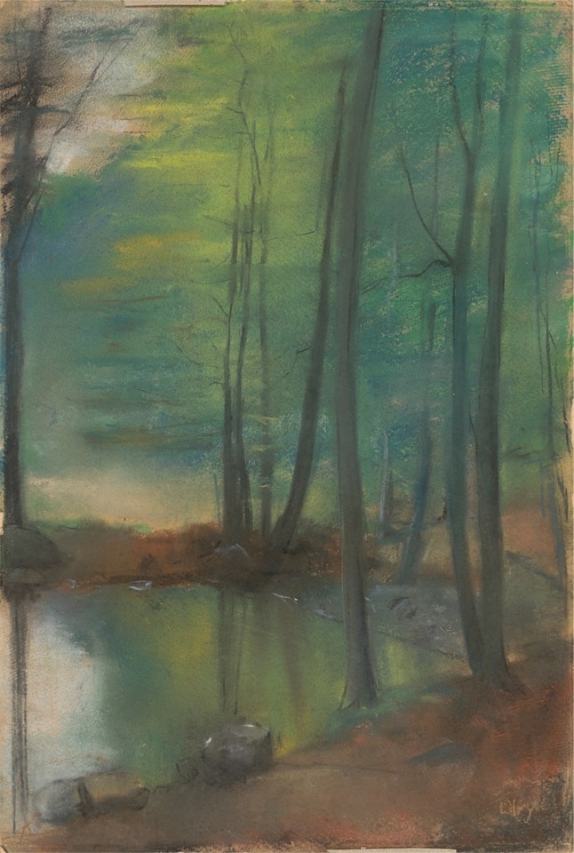 ”Buchenwald mit Bach” by Lesser Ury
