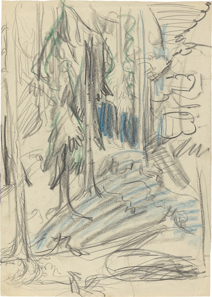 Forest clearing by Ernst Ludwig Kirchner